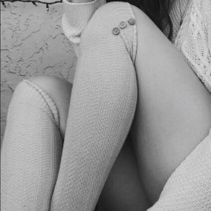 Beige knee socks